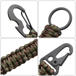 Kit supervivencia Paracord militar – Llavero táctico con mosquetón