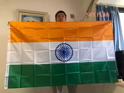 Bandera India Poliéster con Ojales – Uso Exterior y Decorativo