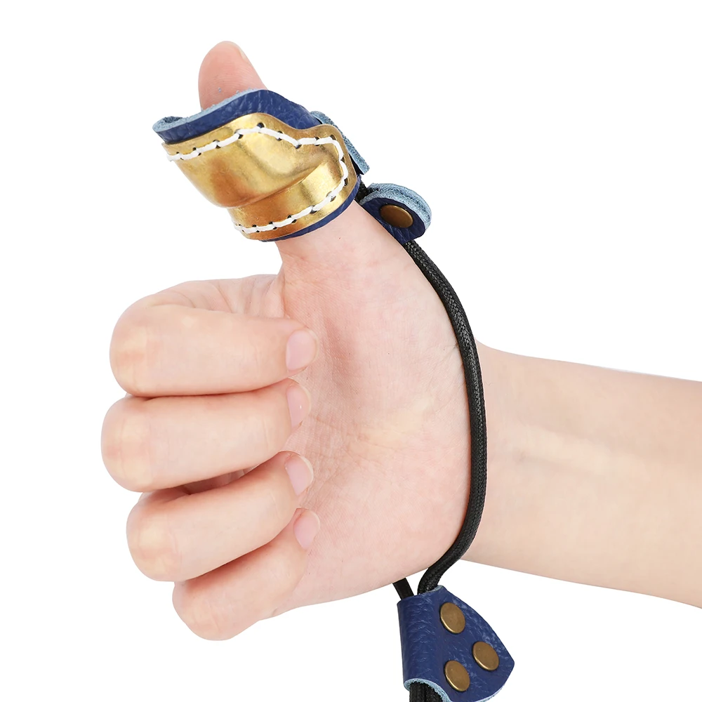Protector de dedo para tiro con arco, protección resistente al desgaste para los dedos, arco recurvo tradicional, flecha, accesorios de caza - imagen 3
