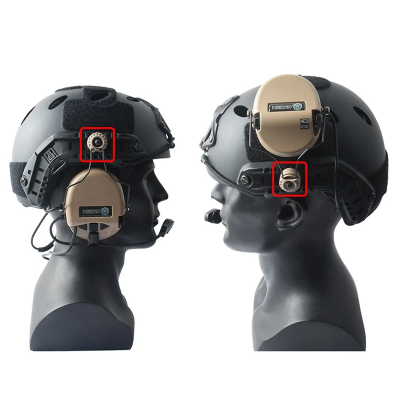 WADSN-soporte para auriculares táctico, Riel de casco rápido con rotación de 360 °, accesorio para auriculares de comunicación y caza - imagen 5