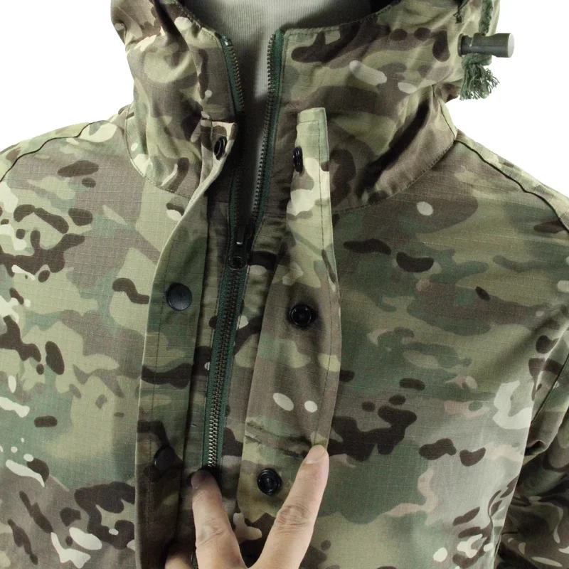 Abrigo de algodón grueso resistente al frío para caza táctica de invierno para hombre corte ajustado - imagen 4