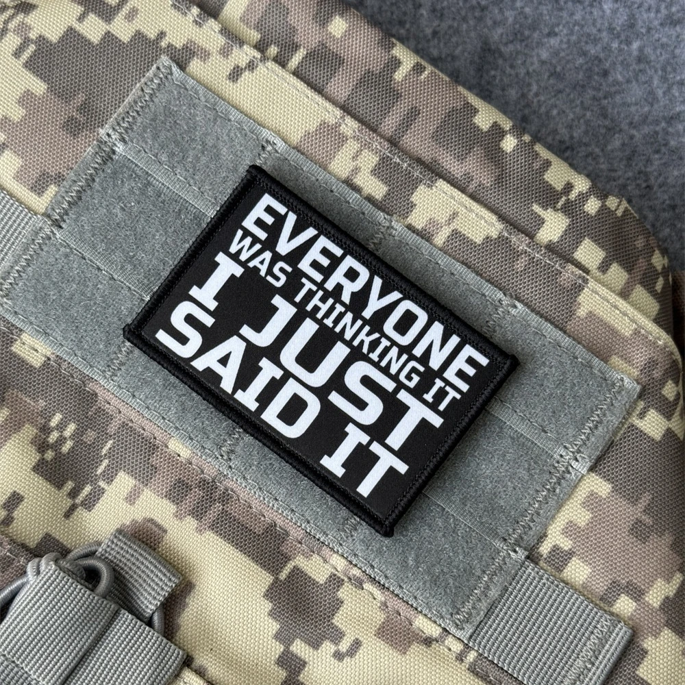Todo el mundo estaba pensando en parche moral táctica militar personalizado apliques mochila pegatina impreso gancho bucle parches para ropa