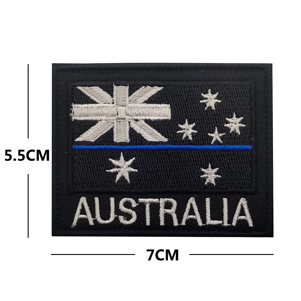 Venta caliente bandera australiana PVC + brazalete bordado 3D mochila pegatina IR reflectante canguro insignia gancho bucle parches - imagen 4