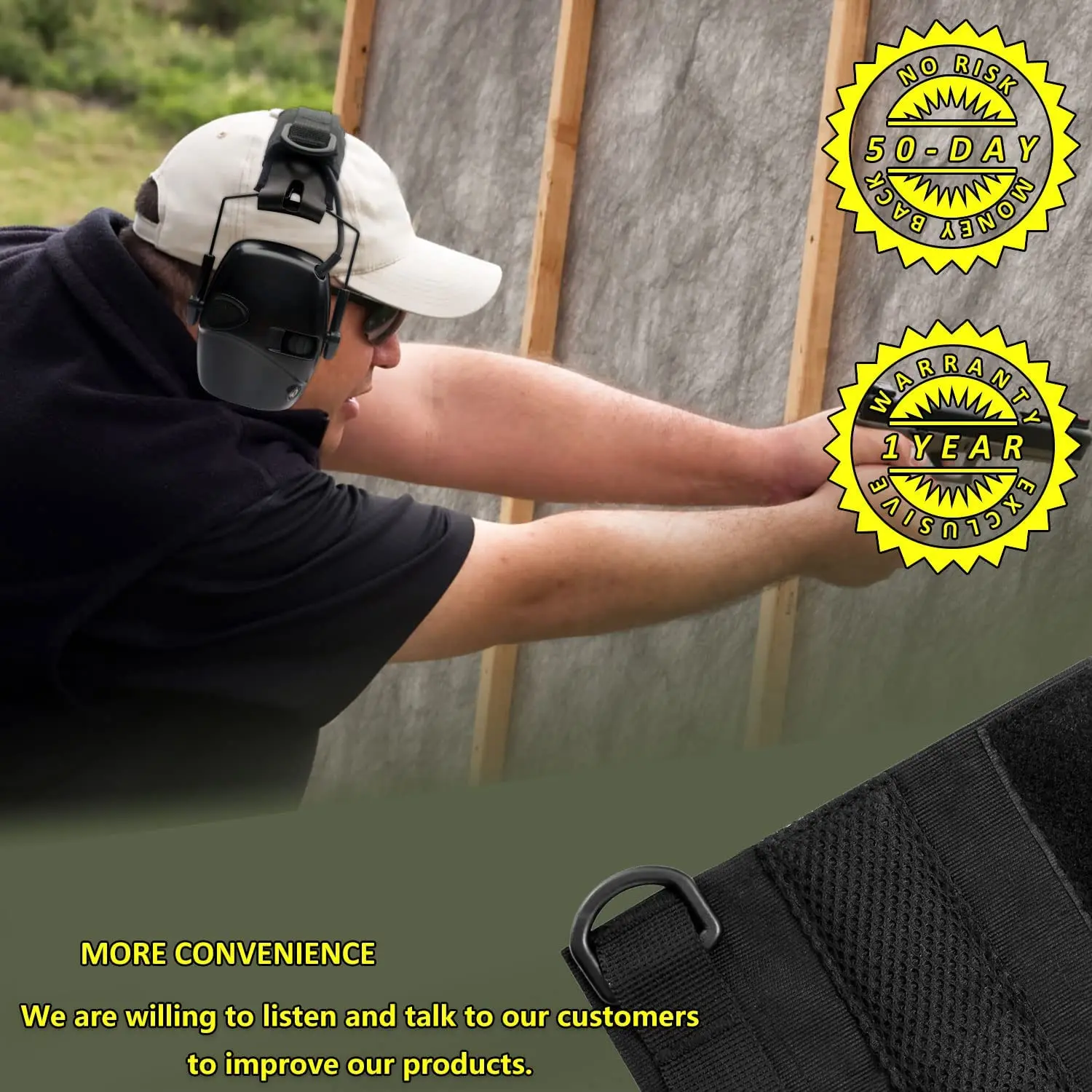 Diadema táctica ZOHAN, cubierta Modular avanzada para auriculares, orejeras de protección para auriculares militares para exteriores - imagen 5