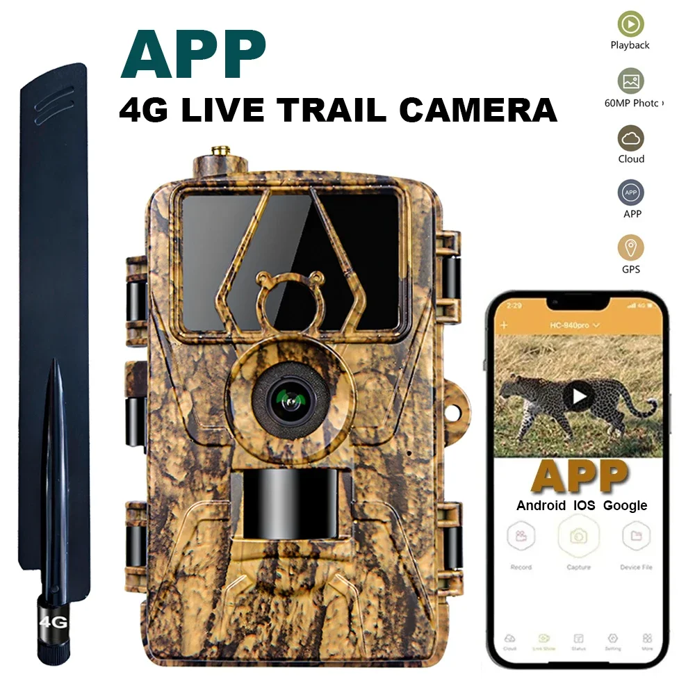 Cámara de rastreo 4G con visión nocturna IR y control por app