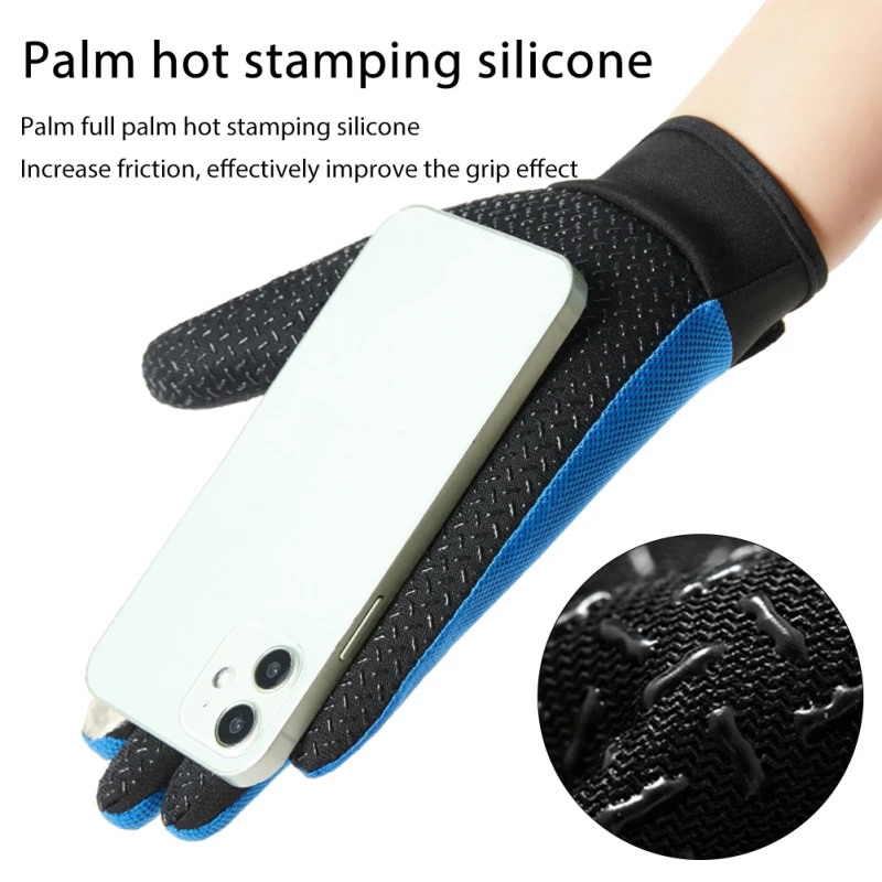 Guantes de pesca para ciclismo pantalla táctil antideslizantes dedo completo malla fina transpirable guantes para bicicleta guantes de secado rápido para hombres y mujeres - imagen 2