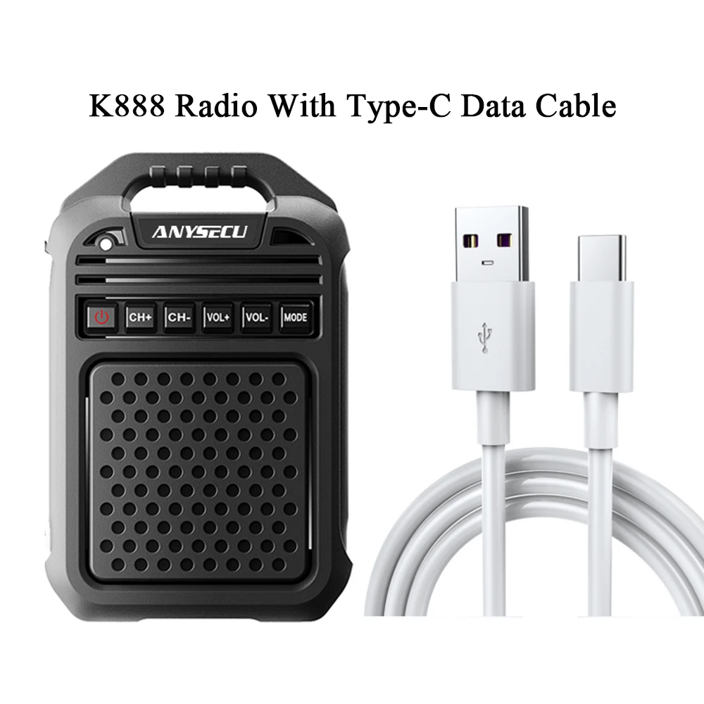 Anysec- amplificador de intercomunicación bidireccional inalámbrico K888, banda de frecuencia UHF, Radio FM, función CTCSS, programación de interfaz tipo C - imagen 5