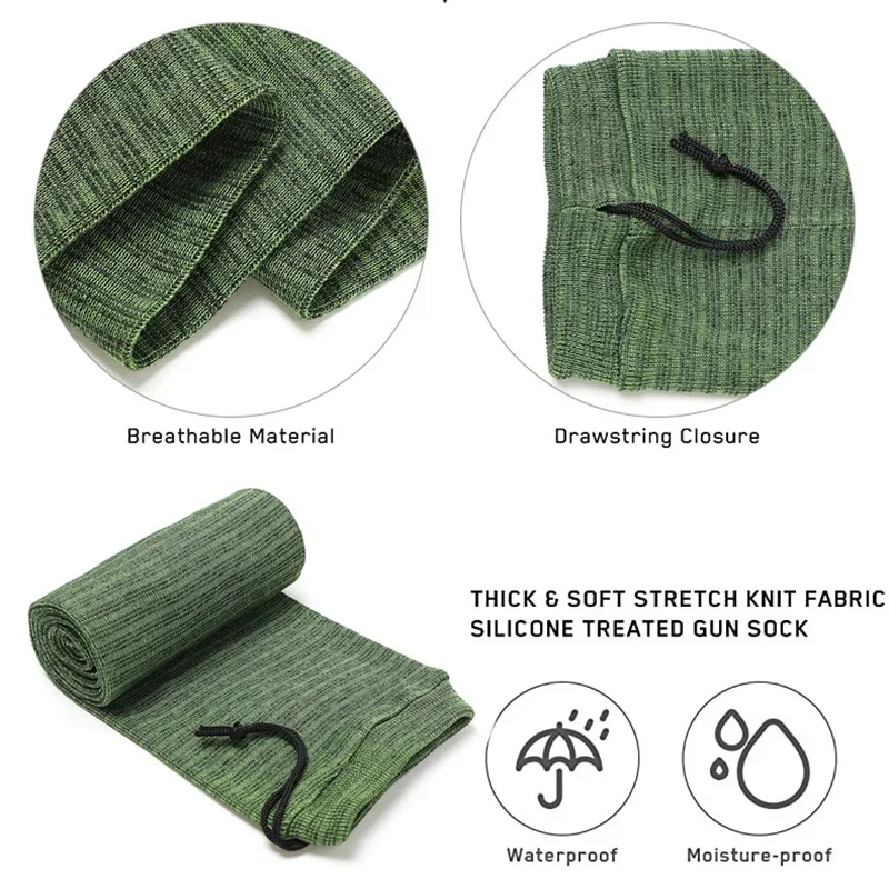 Calcetín de pistola tratado de silicona de 36/140CM para Rifle, funda para escopeta, fundas para tiro, caña de pescar, calcetín, bolsa de almacenamiento para pistola de protección - imagen 5
