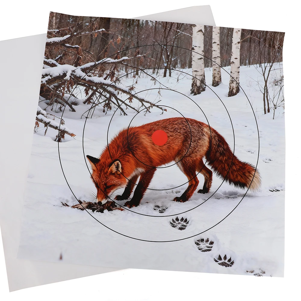 10/20 piezas papel de destino de tiro con arco 40x40cm patrón de animales salvajes papel de destino compuesto arco recurvo tiro caza objetivo cara - imagen 2