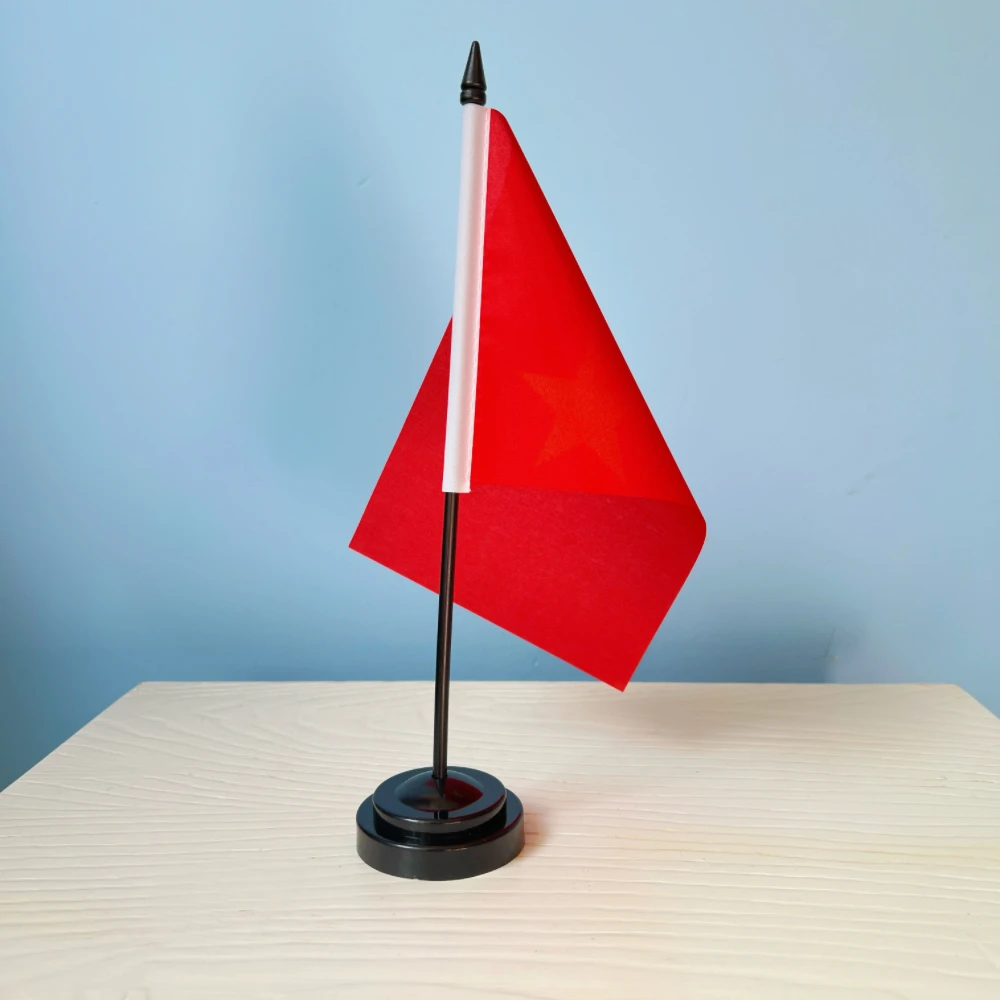 Bandera de escritorio de oficina de 14x21cm, bandera de Vietnam, poliéster, nacional de Vietnam - imagen 2