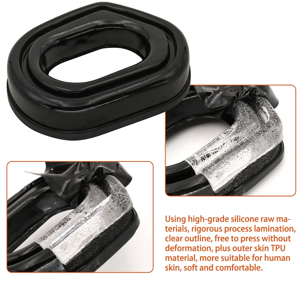 Almohadillas de Gel compatibles con Earmor OPSMEN, orejeras electrónicas para disparar, auriculares tácticos M31 M32, auriculares Airsoft para caza - imagen 4