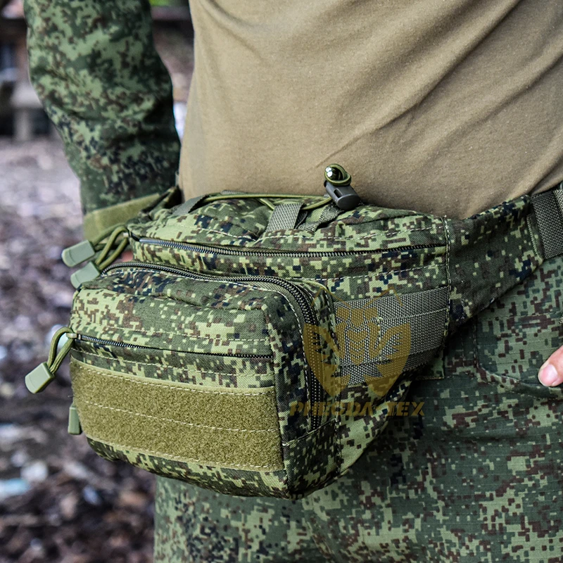 Riñonera táctica MOLLE 1000D - AT-Ruin/EMR Camo Paquete resistente al agua para exteriores para senderismo y ciclismo - imagen 4
