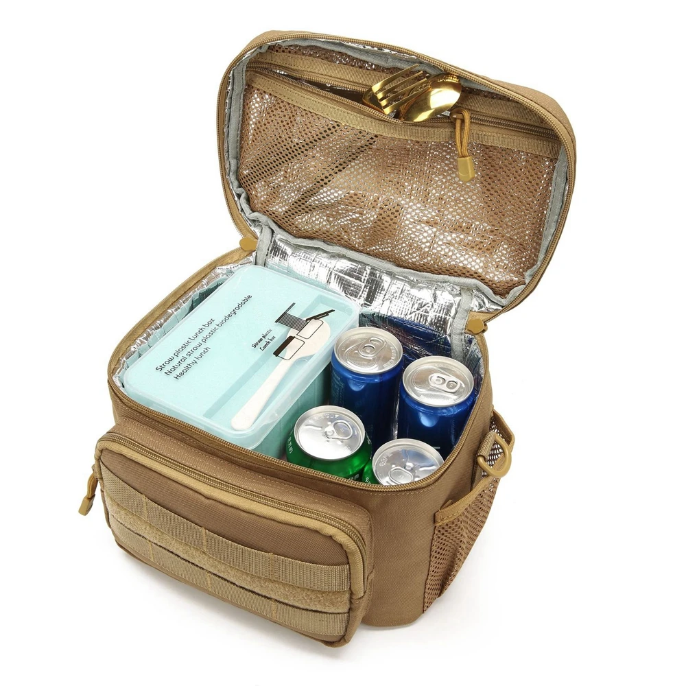 Fiambrera aislada para hombre, bolsa de gimnasio de alta capacidad para pícnic al aire libre, bolsa de almuerzo de mano gruesa a prueba de fugas, bolsas cruzadas para Fitness - imagen 3