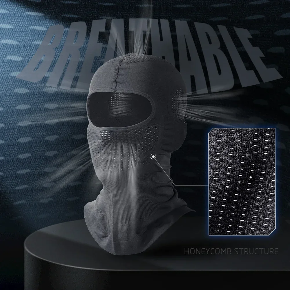 Gorro pasamontañas, máscara facial completa, protección solar transpirable, cubierta facial elástica para deportes, senderismo, Camping, esquí, pañuelo para la cabeza al aire libre para hombres - imagen 3