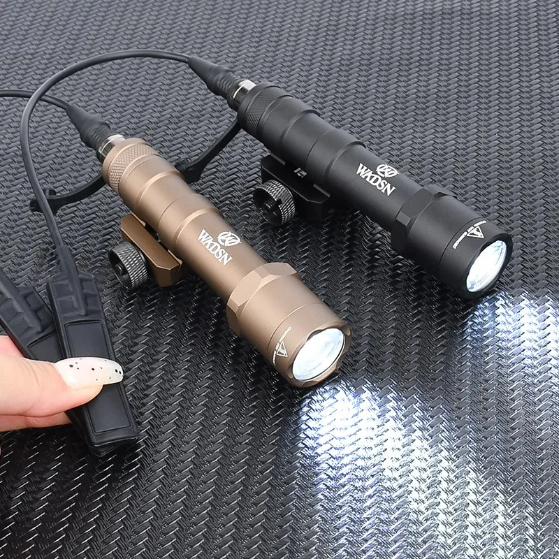 Wadsn-linterna táctica de Metal M600B, arma de caza M600, luz de explorador, linterna LED Airsoft, interruptor remoto de doble función compatible con riel de 20mm - imagen 5