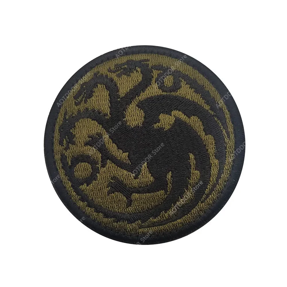 Derechos canción de hielo y fuego brazalete bordado pegatina mágica insignia parche de tela parches bordados con gancho y bucle - imagen 5