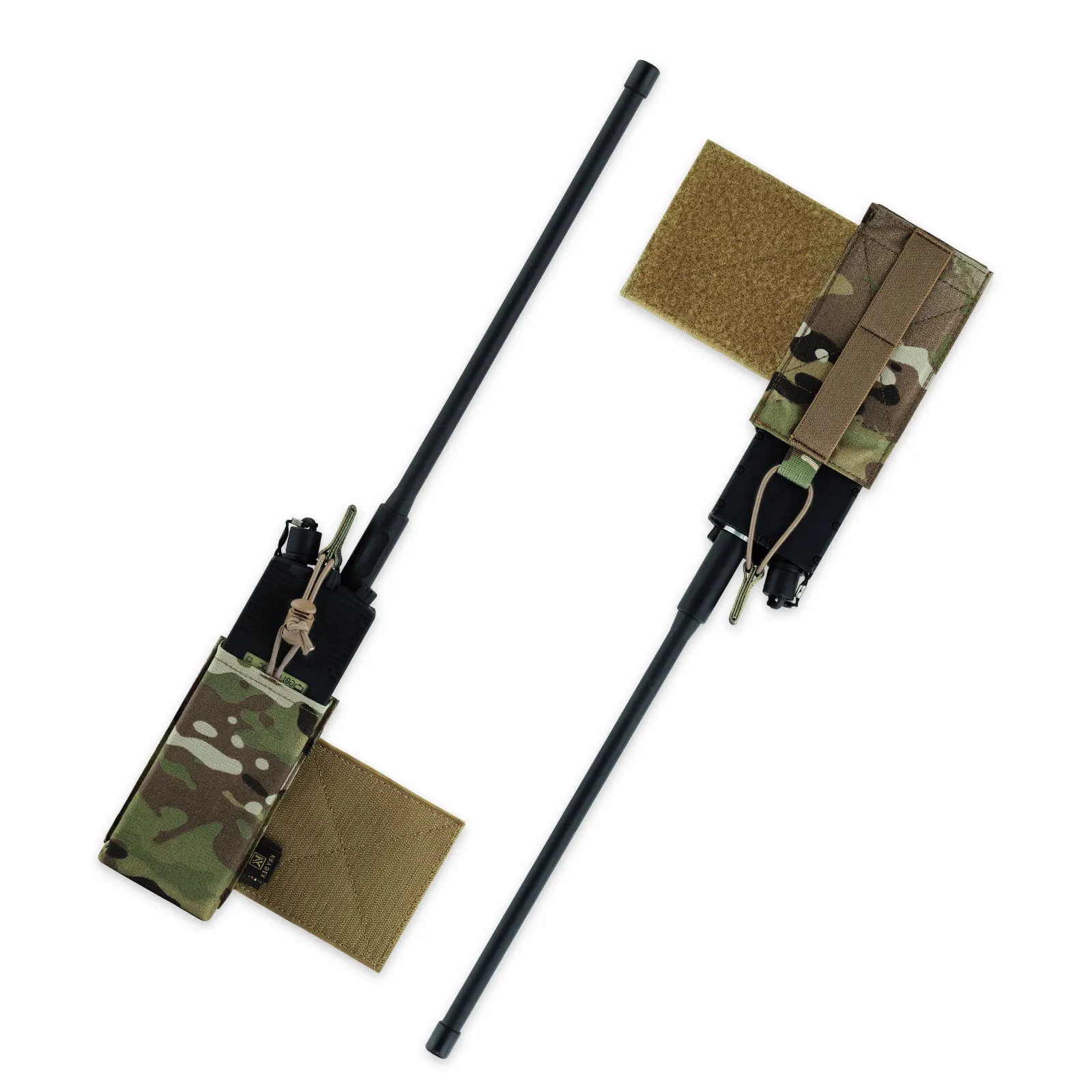 KRYDEX-bolsa táctica para Radio, 2 uds., bolsillo con gancho y faja, funda lateral para revistas, chaleco portador de armadura, aparejo para el pecho - imagen 5