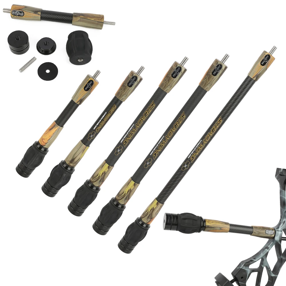 Estabilizador de carbono 3k, varilla de equilibrio de tiro con arco, amortiguador de 6/8/10/12/15 pulgadas, arco, caza al aire libre, tiro, práctica de objetivo