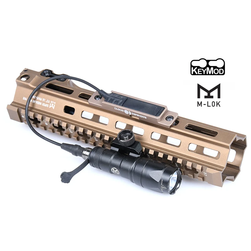 Accesorios tácticos con interruptor remoto, ranura de montaje para linterna SF, M300, M600, PEQ, DBAL-A2, M-LOK, Keymod, Panel de bolsillo para riel de caza - imagen 5