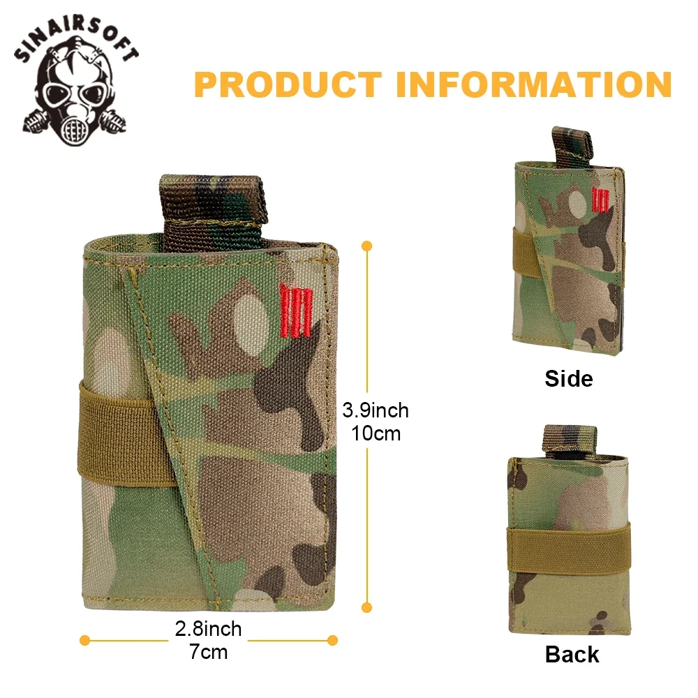 SINAIRSOFT-portatarjetas de crédito de utilidad táctica, billetera con Clip para dinero, estuche de bolsillo, tarjetero Pop-up - imagen 4