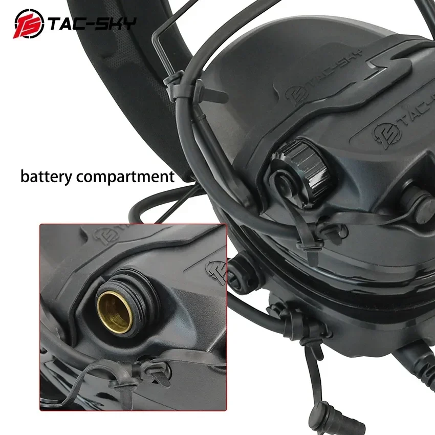 TAC-SKY TAC 700, auriculares tácticos con cancelación de ruido, auriculares airsoft con chip digital dual, recién actualizados - imagen 5
