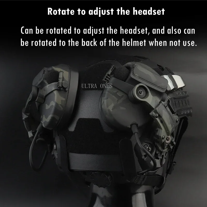 Soporte de auriculares táctico para OPS Core Team Wendy, adaptador de riel para casco, Kit de montaje de soportes para auriculares Airsoft para caza y tiro - imagen 5