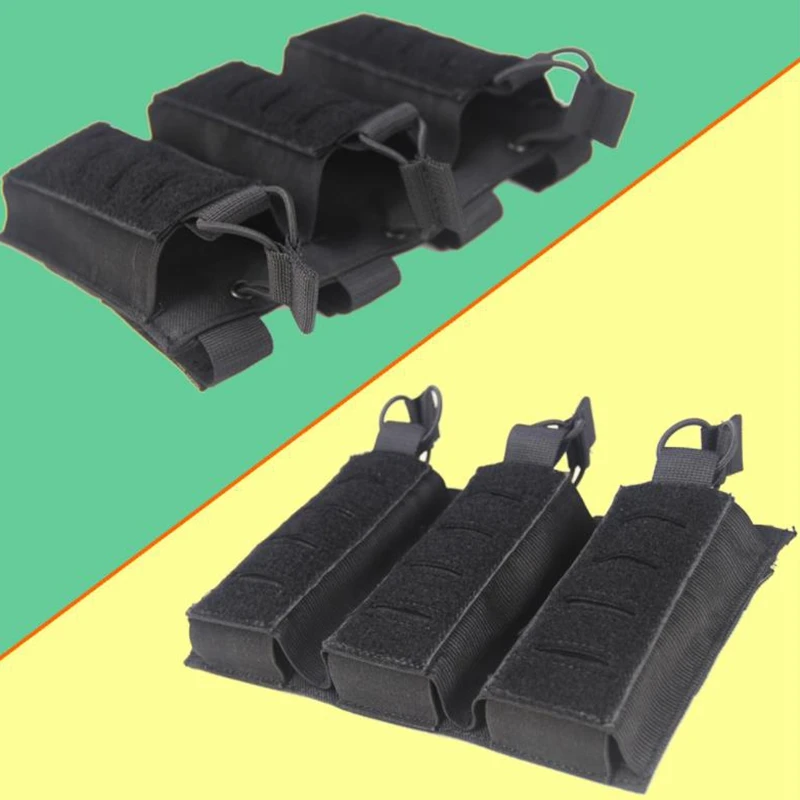 Bolsa de revista táctica Molle para caza, duradera, elástica, con tapa abierta, de tres pestañas, portador de M4, M14, M16 AK AR - imagen 3