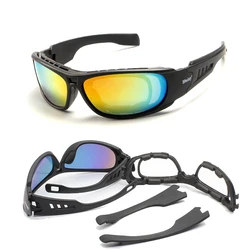 C6 gafas tácticas polarizadas antirreflejo viento arena para tiro