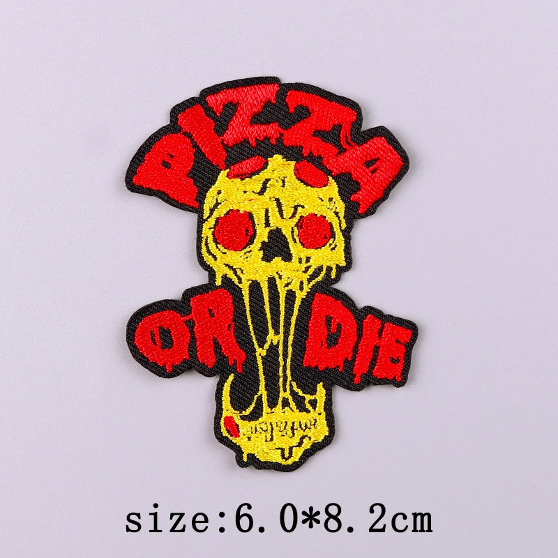 Parche bordado de calavera Punk, parches para planchar para ropa, parches bordados de Hip Hop para ropa, parche Fusible para insignias de ropa - imagen 4