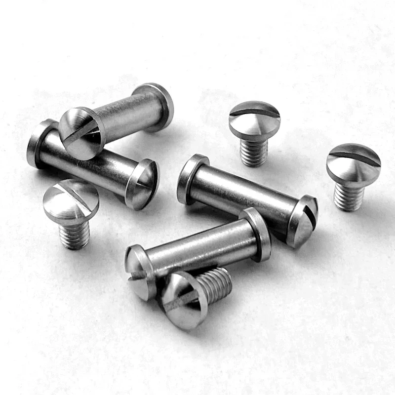 Juego de tornillos M4 de acero inoxidable para cuchillo recto, mango de cuchillo plegable, cabeza media redonda, 4 juegos - imagen 2