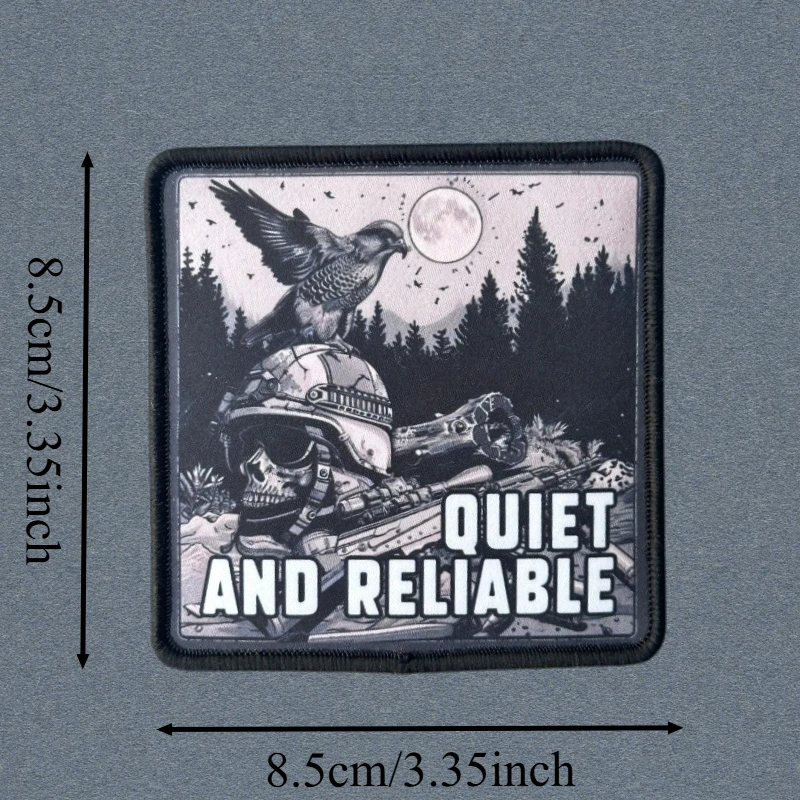 Parche con estampado de calavera Chevron Corw, chaleco táctico, insignia de moral con gancho y bucle, pegatinas decorativas para mochila, parches para brazalete para ropa - imagen 3