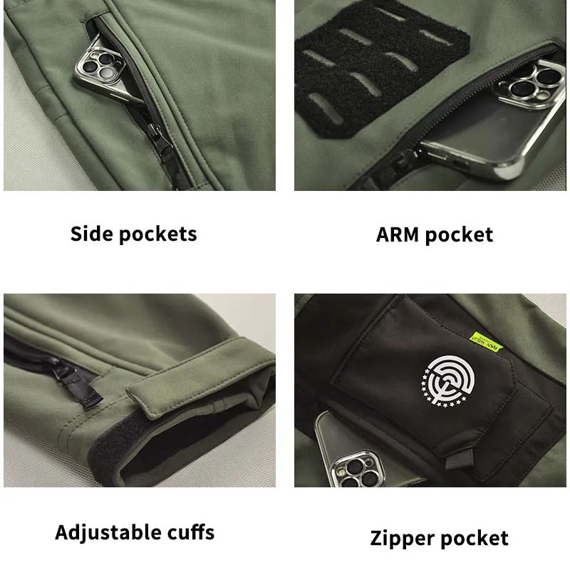 Chaquetas tácticas para hombre, abrigo de lana, Parka de combate, ropa de exterior, ropa de entrenamiento, equipo de Paintball, Airsoft - imagen 5