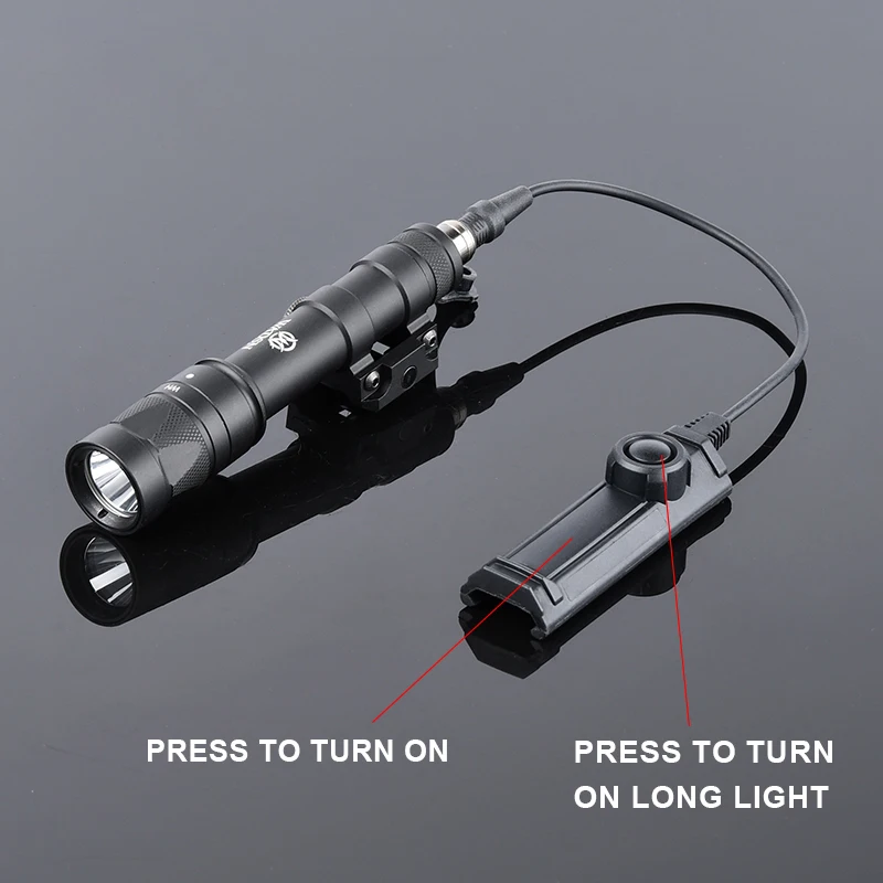 WADSN-linterna para arma táctica, luz estroboscópica, lámpara para Rifle, interruptor remoto de doble función, Airsoft M300W M600W SF - imagen 5
