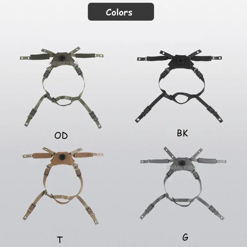 Equipo Wendy FAST MICH casco correa para la barbilla sistema de suspensión ajustable caza táctica casco Airsoft accesorio de repuesto - imagen 3