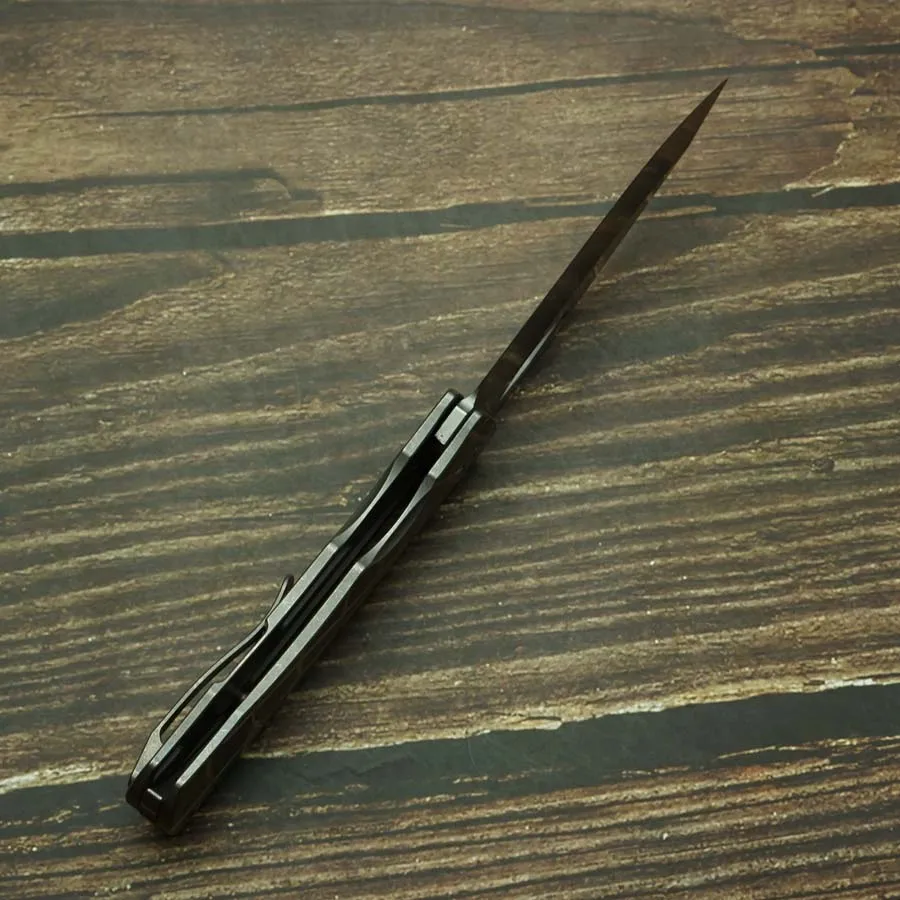 Dixon Cuchillo plegable EDC titanio 154CM con rodamientos cerámicos - imagen 4