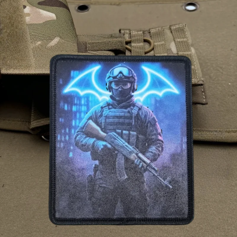 Parche con estampado de guardián nocturno, chaleco táctico, gancho y bucle, sombrero, insignia de moral, mochila, pegatinas decorativas, parches para brazalete para ropa - imagen 4