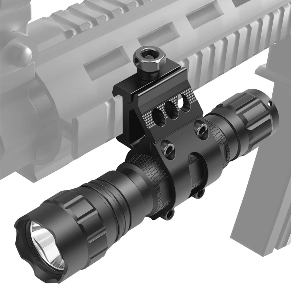 Montaje en riel Picatinny Offset de 25,4mm/30mm, soporte de linterna de liberación rápida para riel Picatinny de 20mm, soporte de alcance de 45 grados - imagen 4