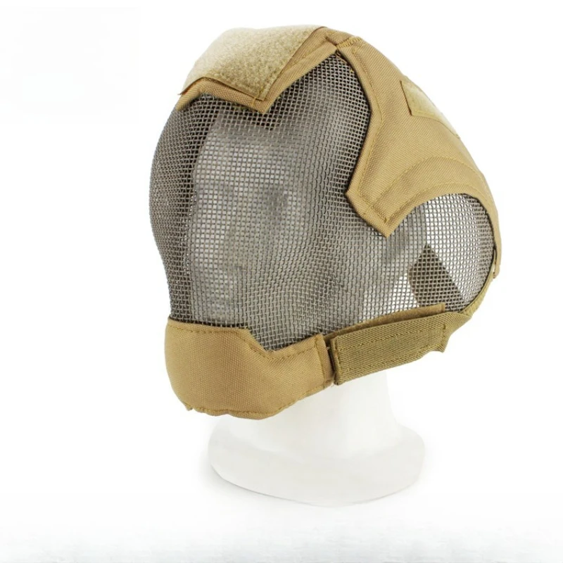 Protección táctica Seguridad Malla de acero Máscara facial completa Militar Airsoft Paintball Juego de guerra CS Máscara facial completa - imagen 5