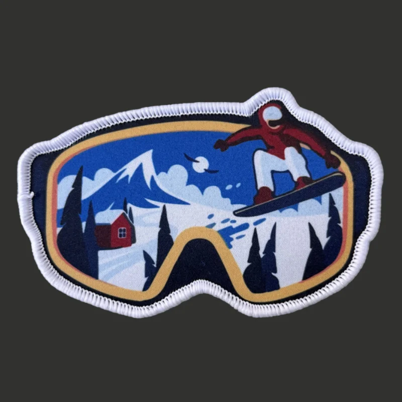 Parche "gafas de esquí", insignia de moral militar, impresión de gancho y bucle, mochila, accesorios de decoración de ropa, pegatinas, brazalete - imagen 2