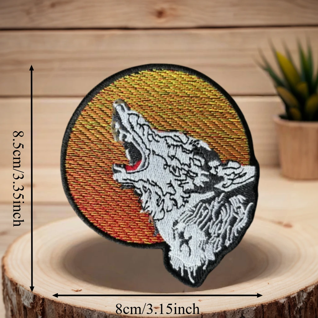 KURAMA con parche bordado de espada, chaleco táctico de Lobo y Luna, insignia de moral con gancho y bucle, pegatinas para mochila, parches para brazalete para ropa - imagen 3