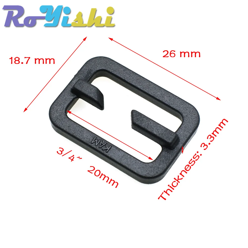 3/4 "1" Tri-Glide Slider ajustar hebilla Hardware plástico al aire libre mochila ropa correas correas bolsa piezas - imagen 2