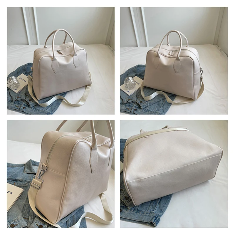 Bolso de mano deportivo de PU para mujer, bolsa de viaje, impermeable, grande, para entrenamiento, natación, Yoga, paquete de fin de semana - imagen 5