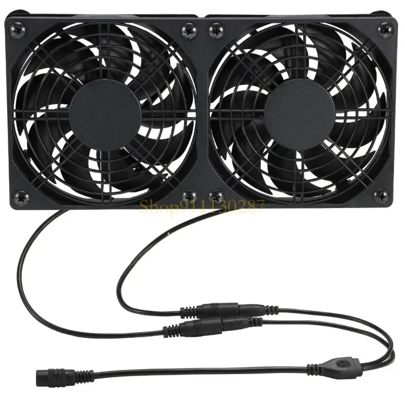 Paquete J1HC 2 ventilador enfriamiento 120 mm con ajuste velocidad 3V a 12V para actuaciones - imagen 3