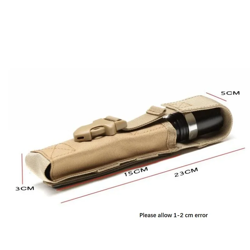 Bolsa táctica para linterna, mochila Molle de nailon para Airsoft, bolsa de fijación para cinturón Molle, accesorios para herramientas de caza y acampada al aire libre - imagen 5