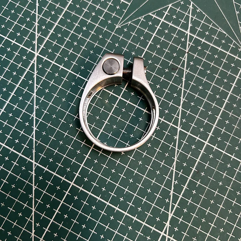 Bicicleta de titanio 31,8 34,9mm abrazadera para tija de sillín soporte de doble Clip/tirón de manillar de una sola pieza de aleación de titanio - imagen 2