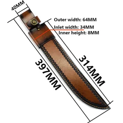 Funda táctica para cuchillo hoja fija – Cuero vacuno premium