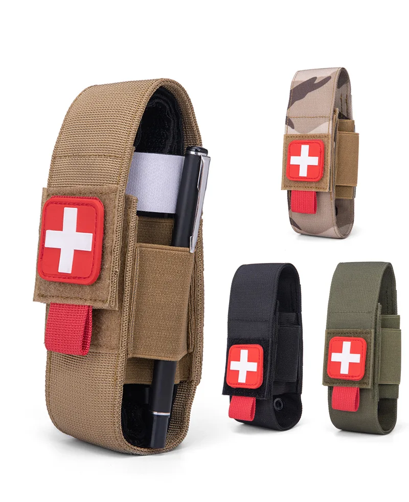 Bolsa táctica de tijera Molle para exteriores, bolsa para tijeras médicas, soporte de torniquete multifuncional, bolsa de almacenamiento, funda para linterna - imagen 2
