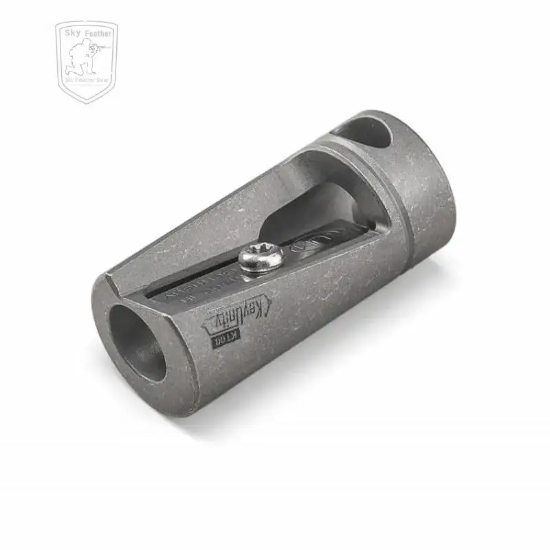 Mini Sacapuntas de mano de titanio EDC, llavero portátil, colgante - imagen 2