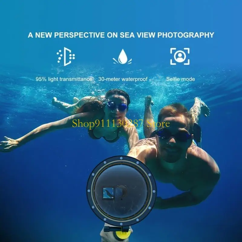 Puerto imagen subacuática J1HC para cámaras Action5/4/3, diseño liberación rápida, carcasa antipresión con cuerda - imagen 2