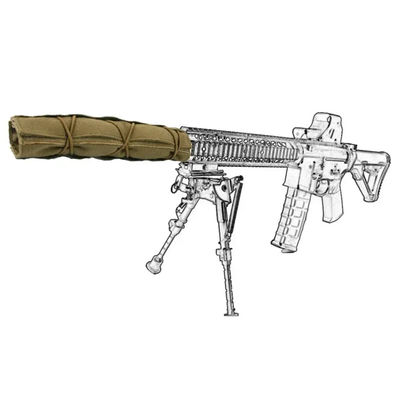 Supresor de ruido ajustable resistente al calor 8,66 "x 5,51" para accesorios de tiro de caza y escalada al aire libre - imagen 5